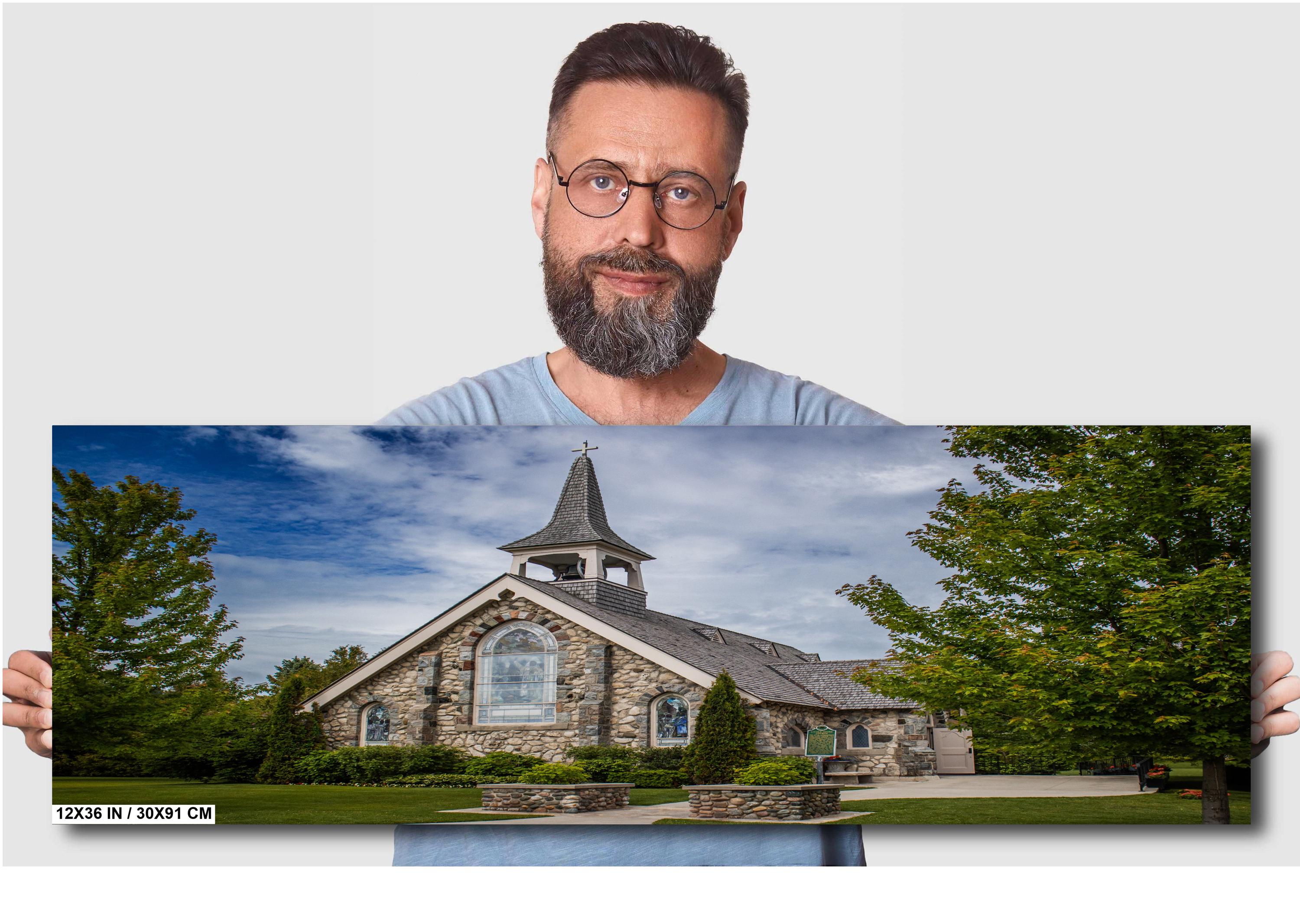 Mackinac Island Stone Church: Michigan Historic Photography Wall Art