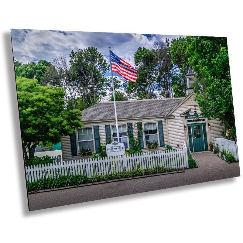 Mackinac Island Post Office: Michigan Historical Landmark Photography Wall Art