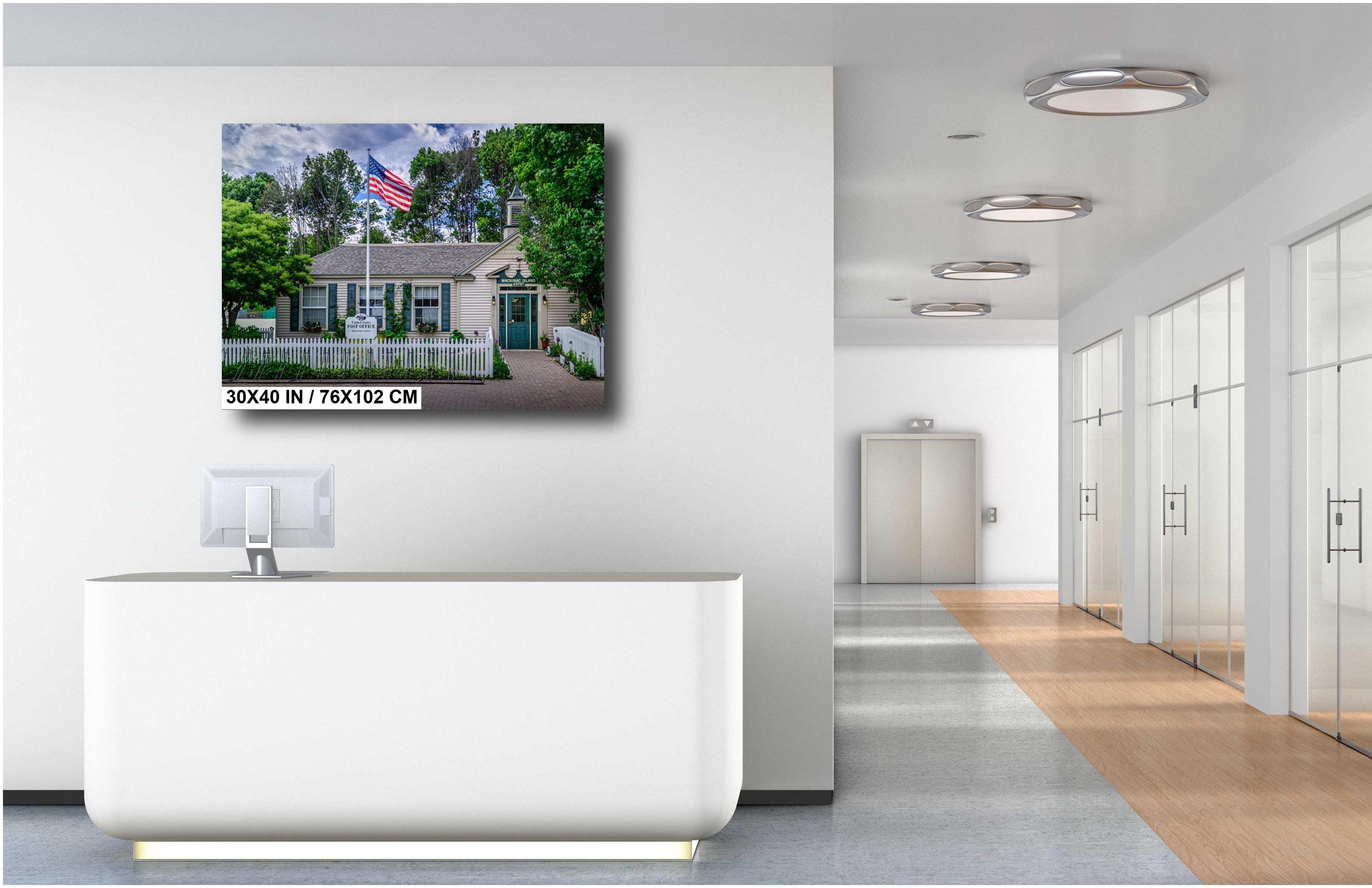 Mackinac Island Post Office: Michigan Historical Landmark Photography Wall Art