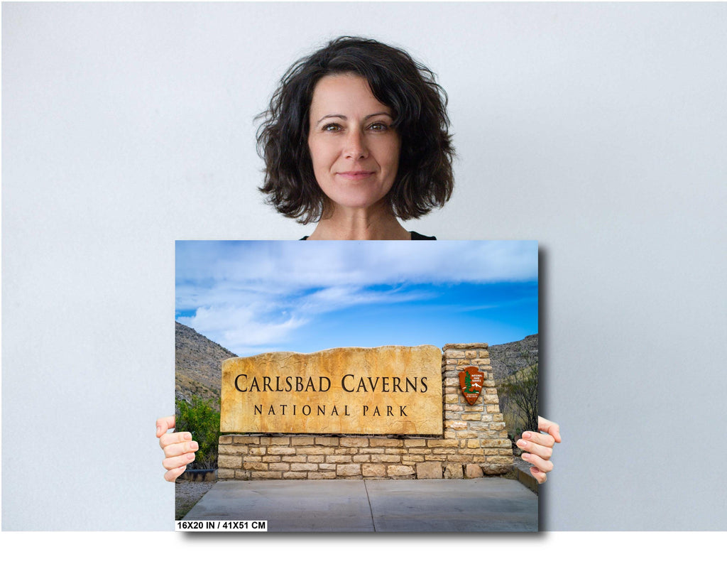 Carlsbad Caverns Sign Print: New Mexico National Park Wall Art