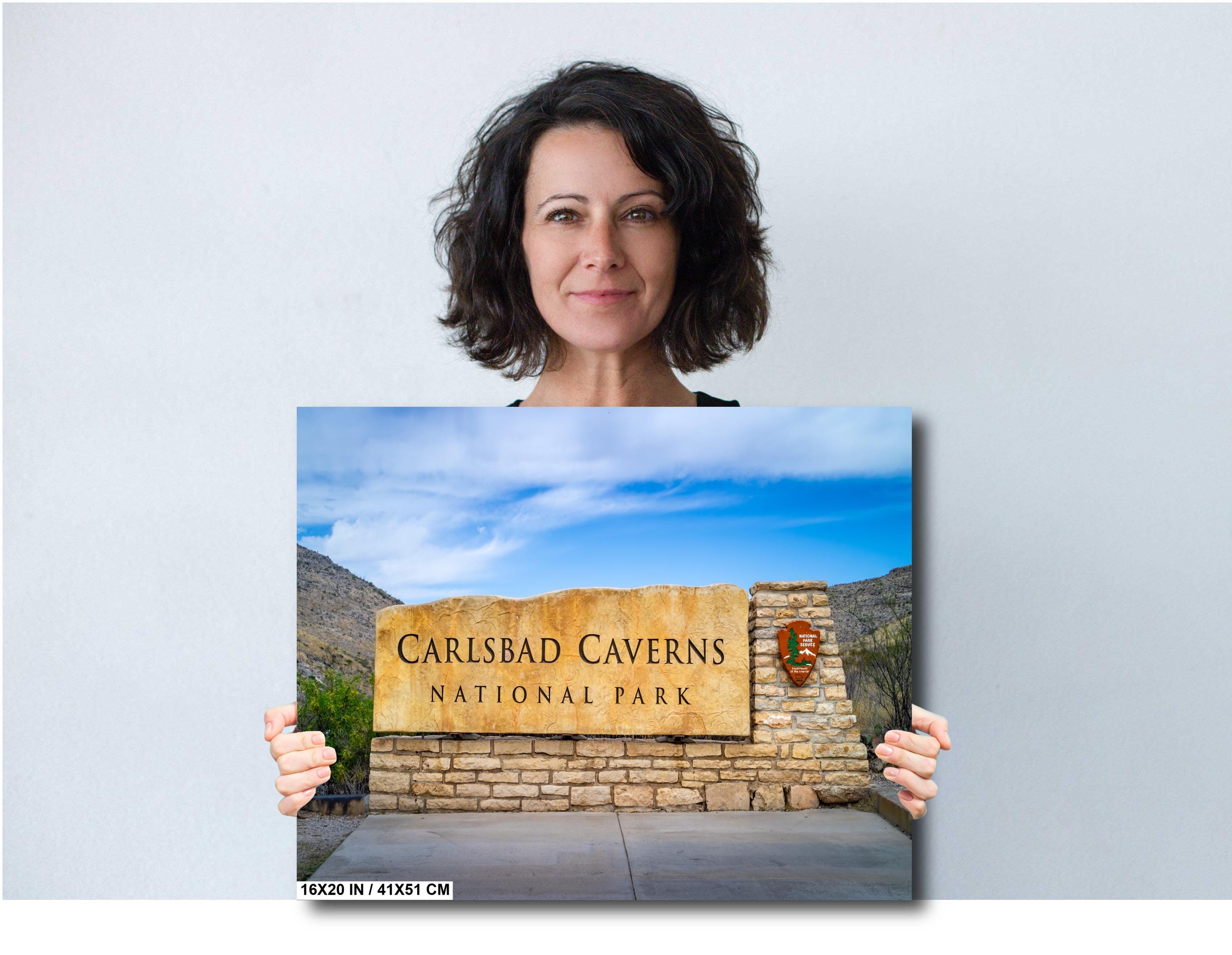 Carlsbad Caverns Sign Print: New Mexico National Park Wall Art
