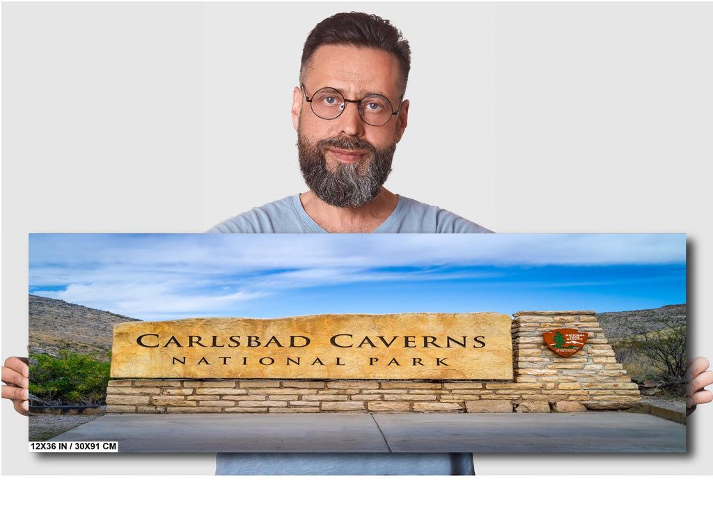 Carlsbad Caverns Sign Print: New Mexico National Park Wall Art