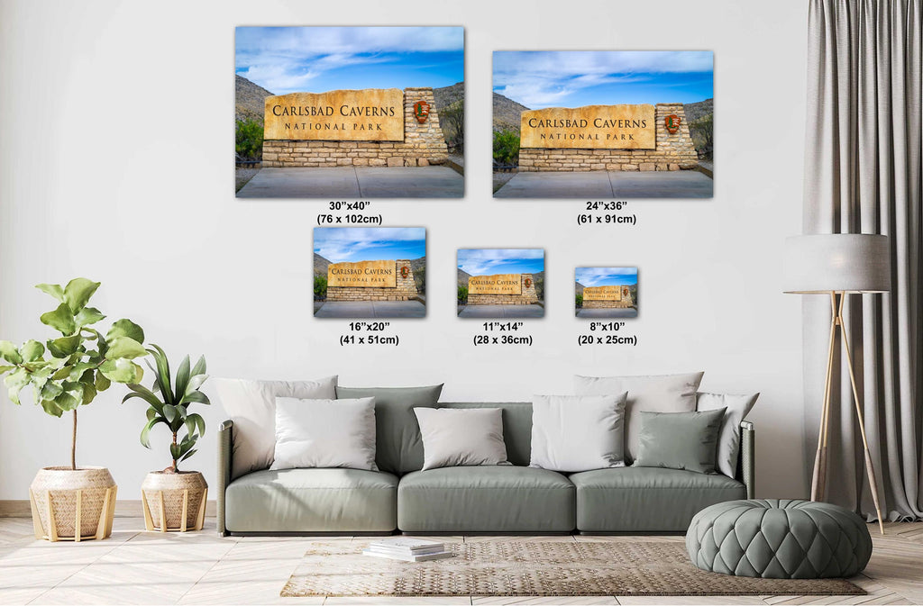 Carlsbad Caverns Sign Print: New Mexico National Park Wall Art
