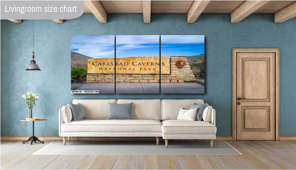 Carlsbad Caverns Sign Print: New Mexico National Park Wall Art