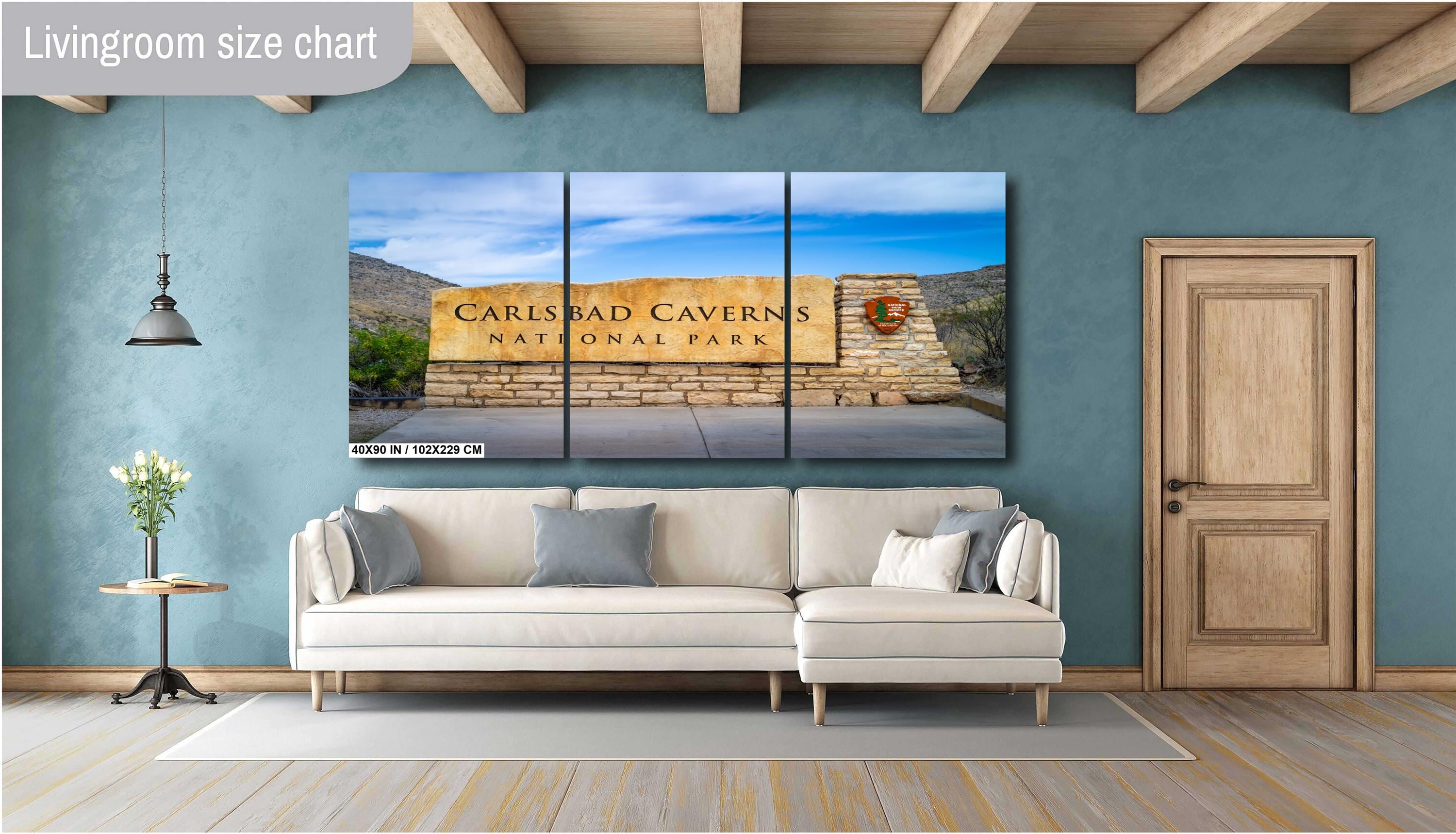 Carlsbad Caverns Sign Print: New Mexico National Park Wall Art