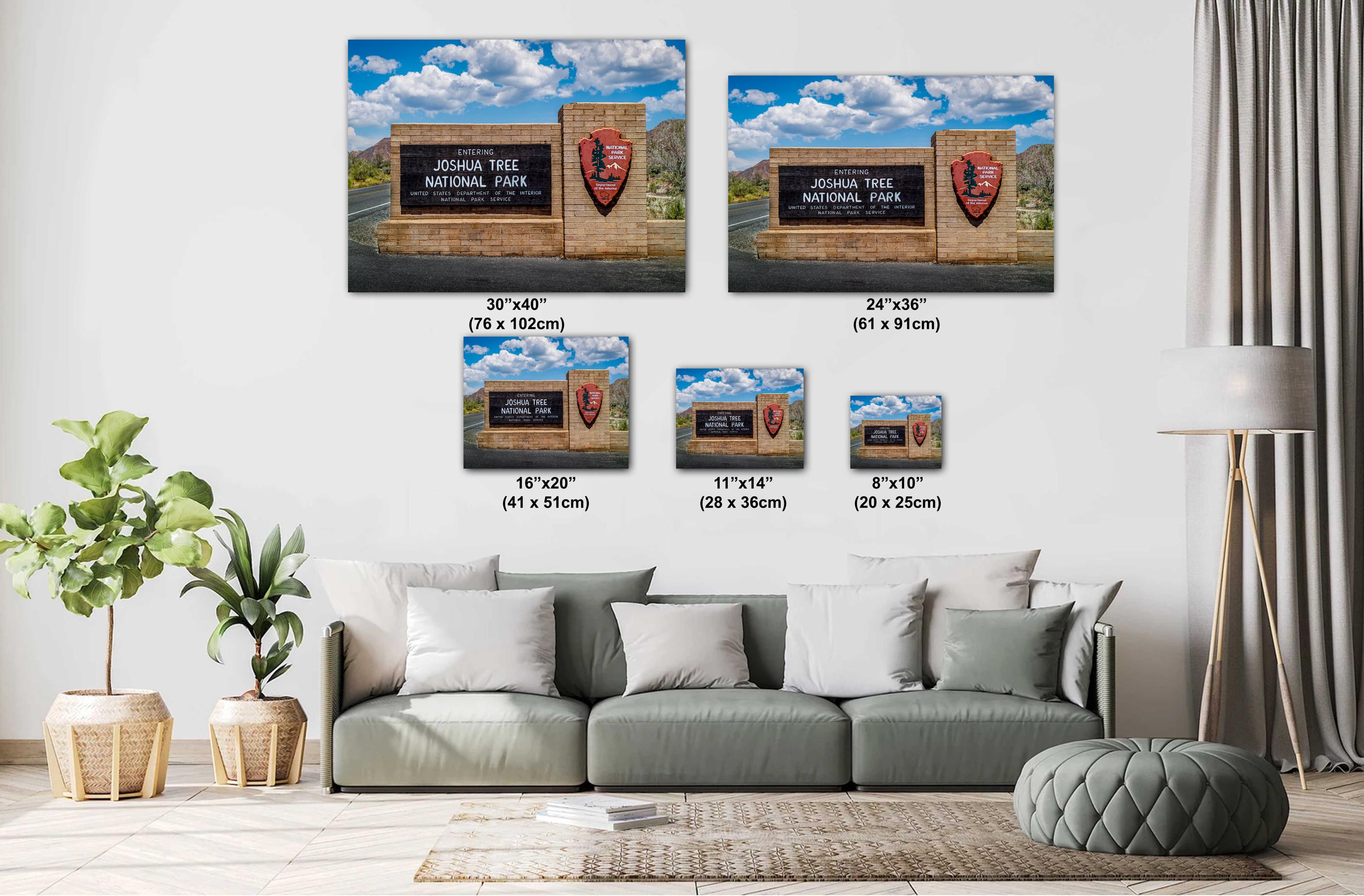 Joshua Tree Entrance Sign - Mojave Desert Wall Art | National Park Photo Print