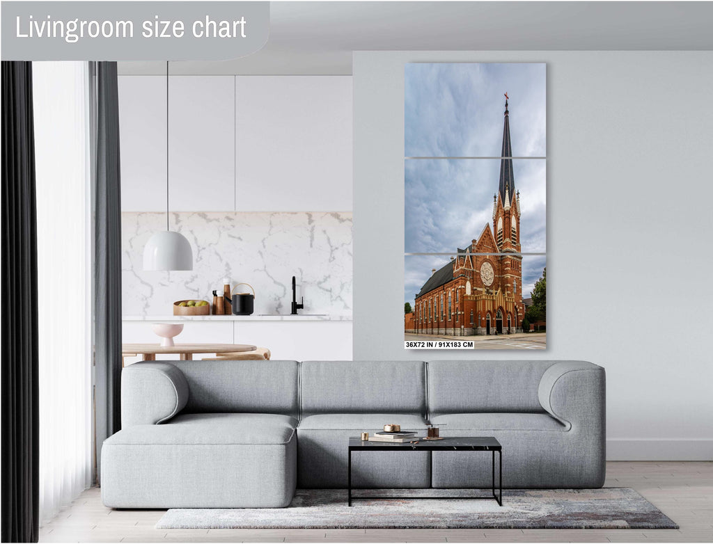 St. Willebrord Catholic Church: Green Bay Gothic Architecture Photography Wall Art