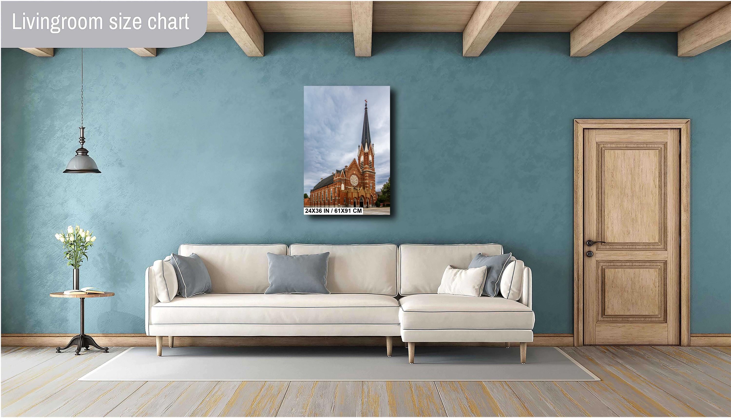 St. Willebrord Catholic Church: Green Bay Gothic Architecture Photography Wall Art