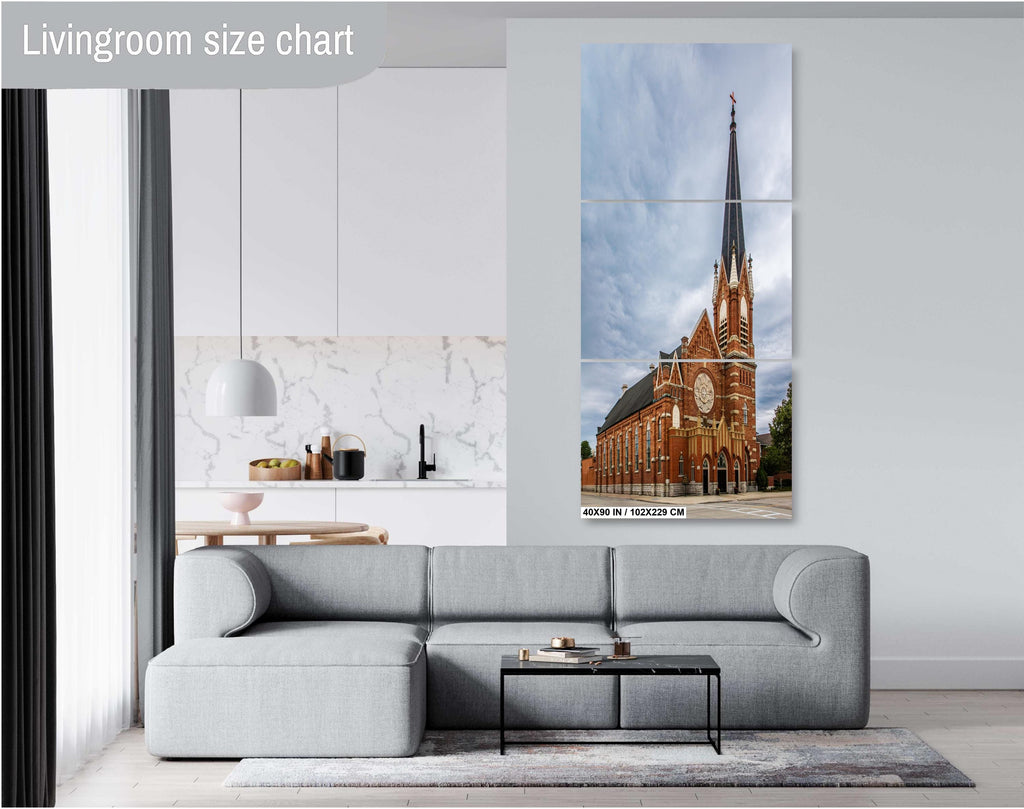 St. Willebrord Catholic Church: Green Bay Gothic Architecture Photography Wall Art