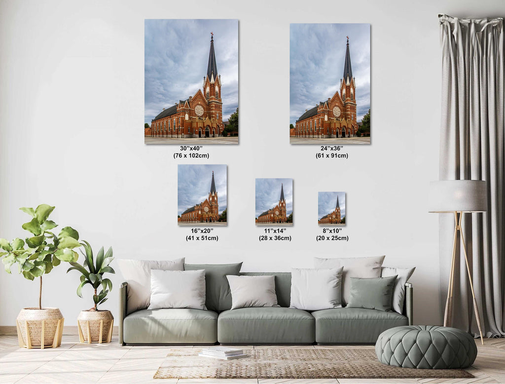 St. Willebrord Catholic Church: Green Bay Gothic Architecture Photography Wall Art