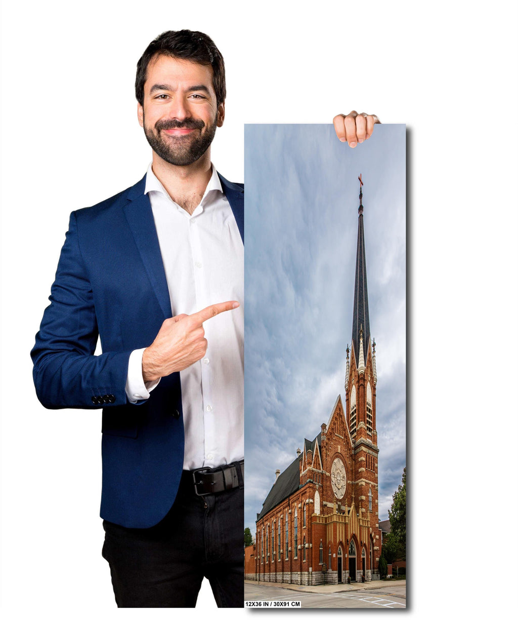 St. Willebrord Catholic Church: Green Bay Gothic Architecture Photography Wall Art