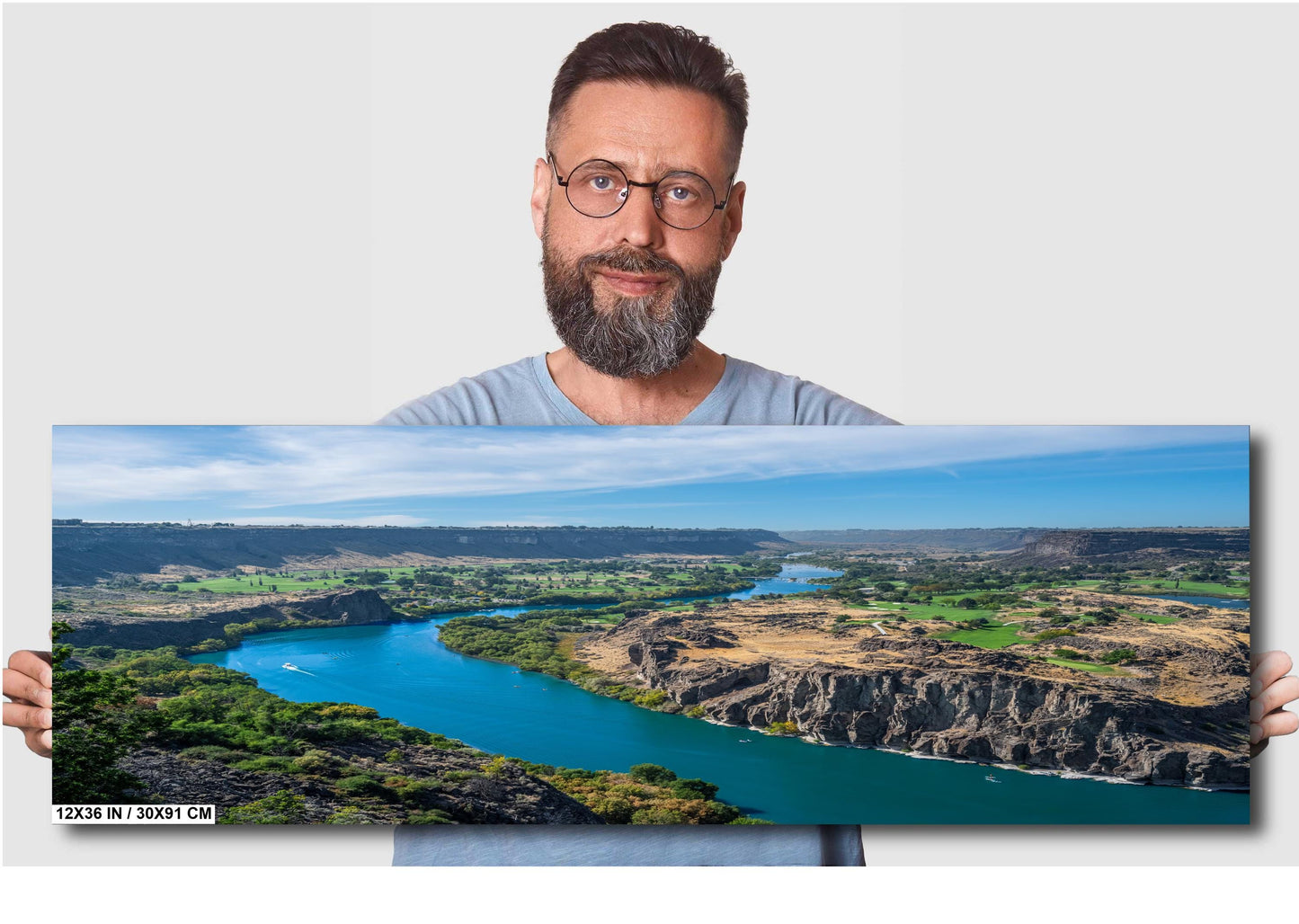 Snake River Canyon Print: Twin Falls Idaho Panoramic View