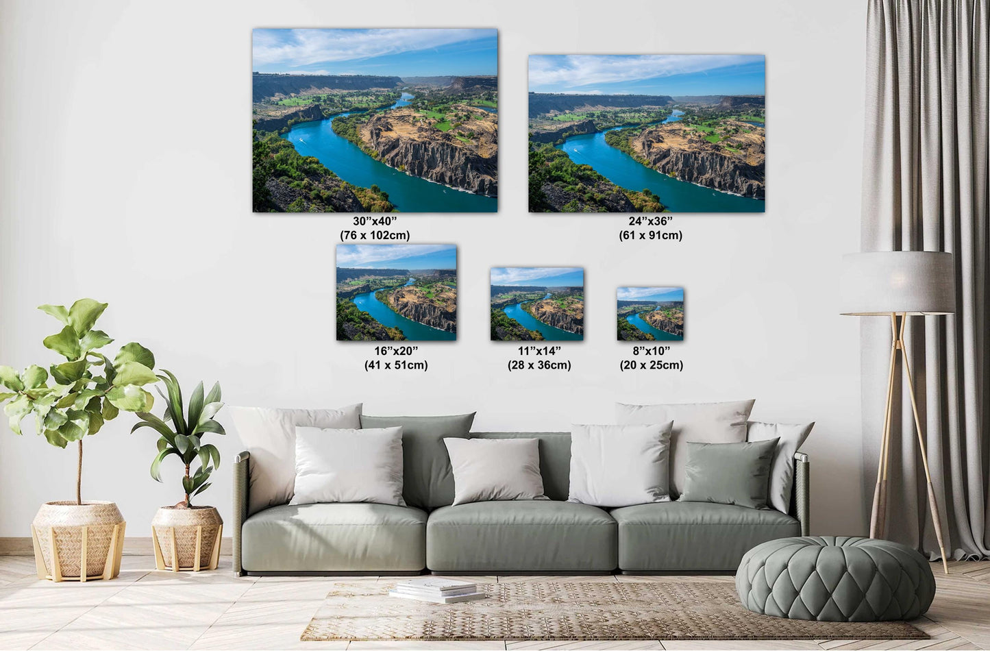 Snake River Canyon Print: Twin Falls Idaho Panoramic View