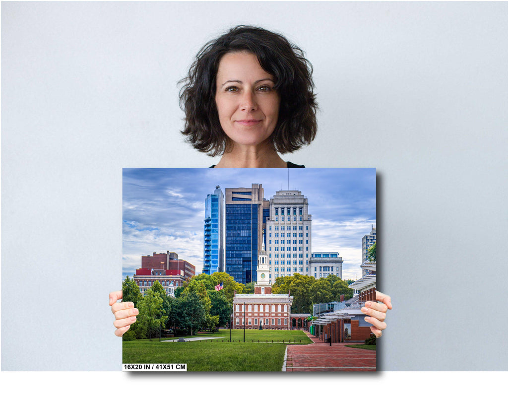 Philadelphia Skyline Print: Independence Hall, Urban Cityscape Wall Art