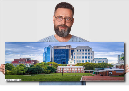Philadelphia Skyline Print: Independence Hall, Urban Cityscape Wall Art