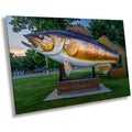 Mille Lacs Lake Fish Statue: Minnesota Historical Photography Wall Art