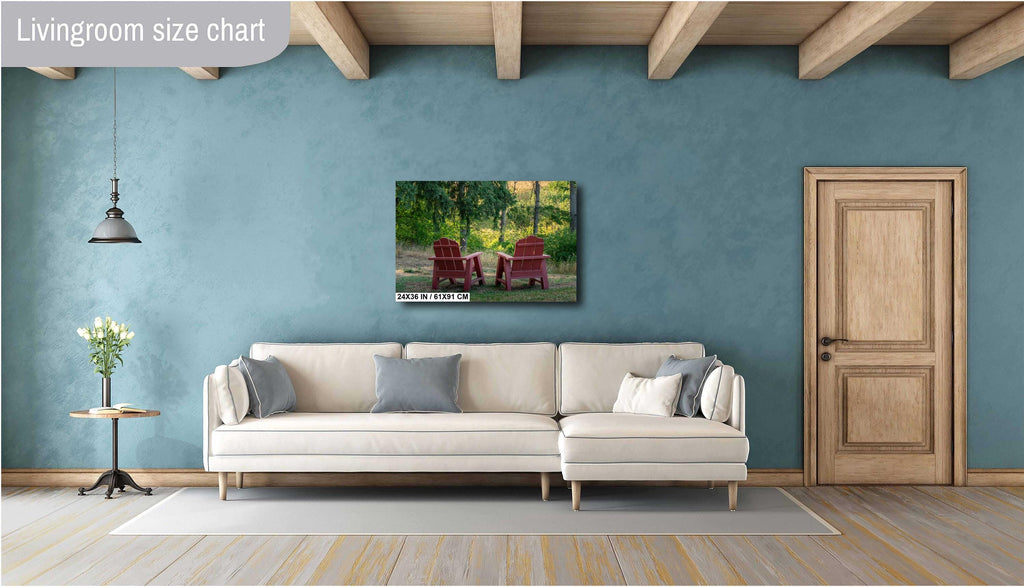 Adirondack Chairs Print: Portland Forest Greenery Wall Art