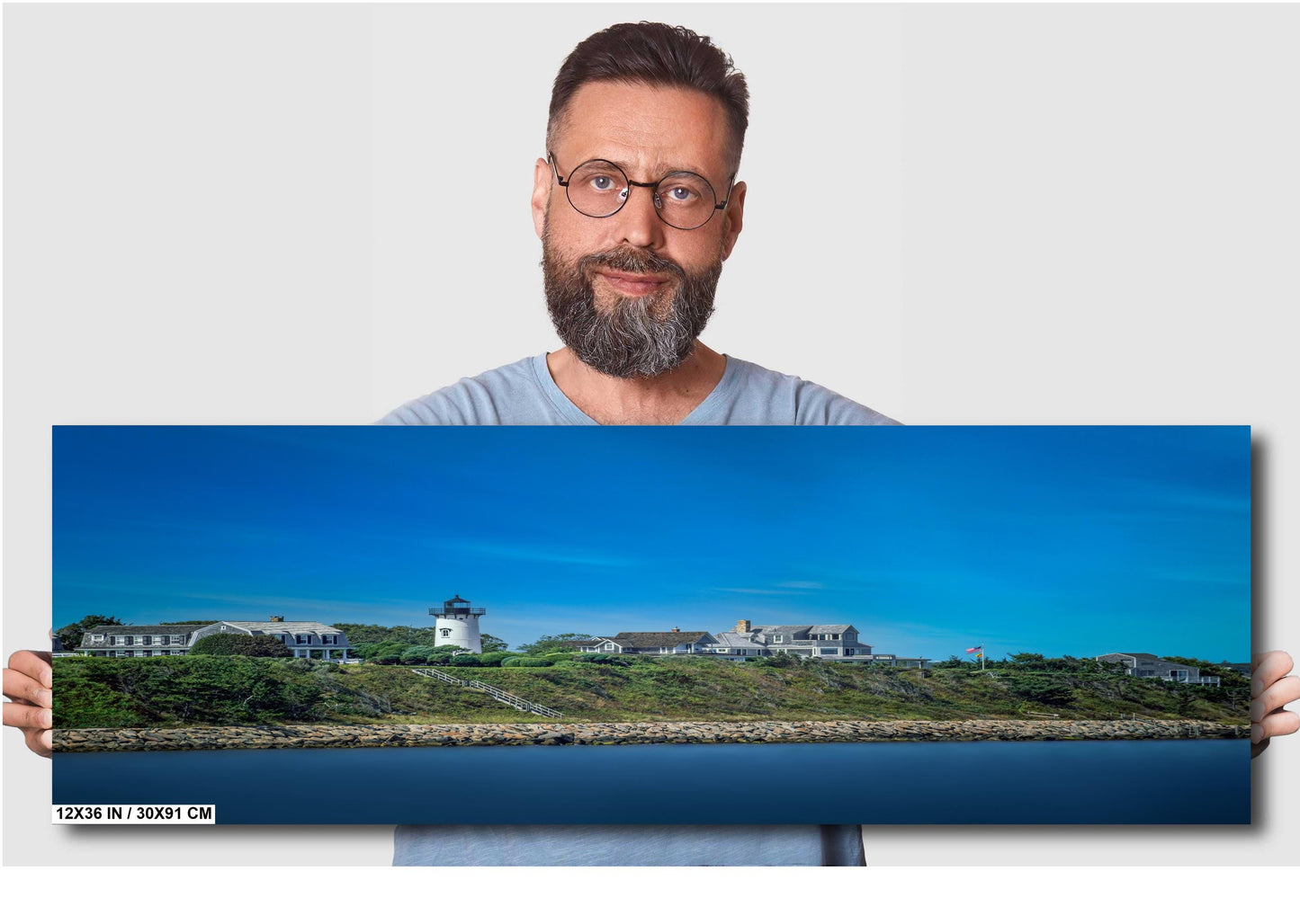 Cape Cod Lighthouse Print - Nautical Wall Art | Highland Light Artwork Coastal Decor