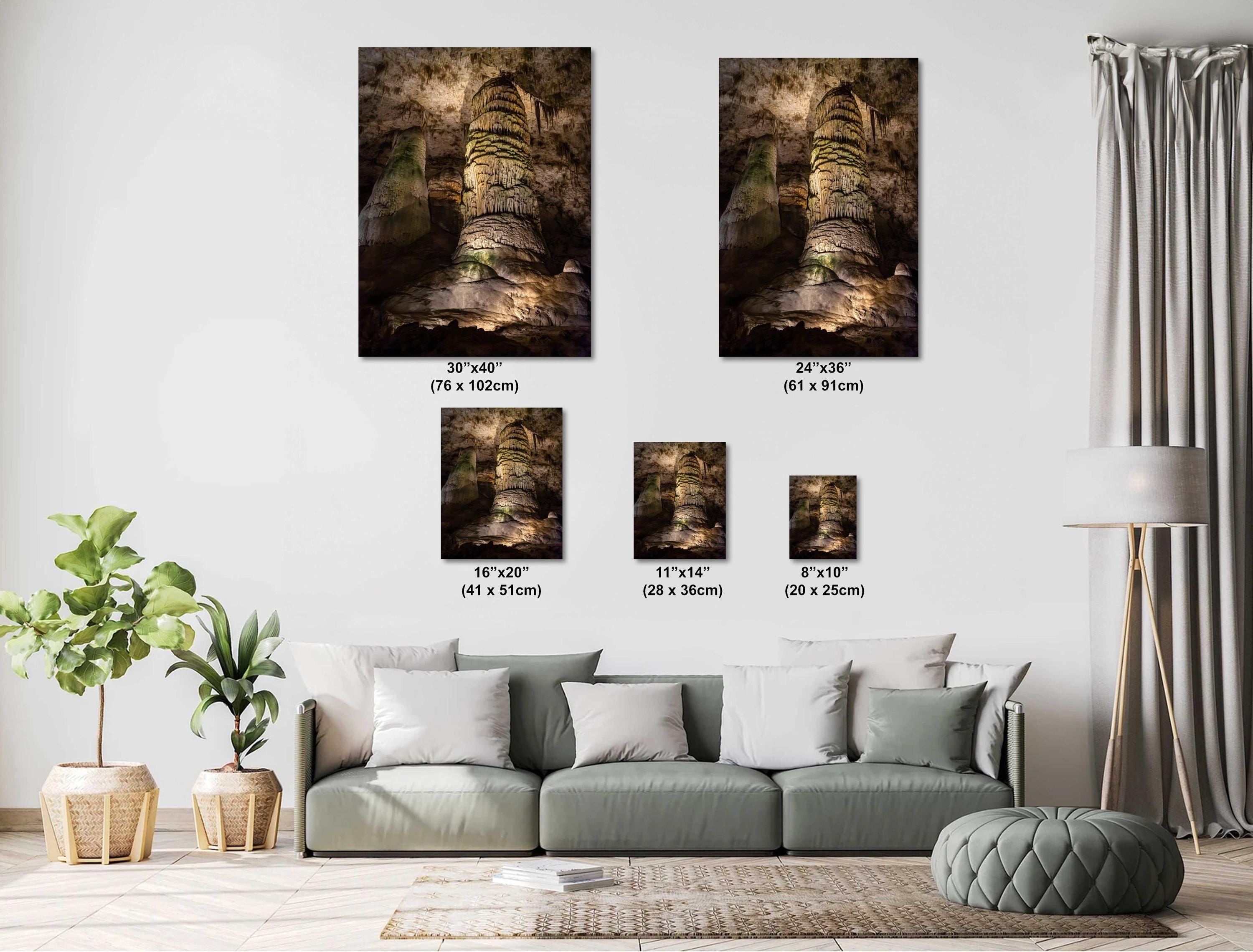 Carlsbad Caverns Print: New Mexico Cave Formations Wall Art