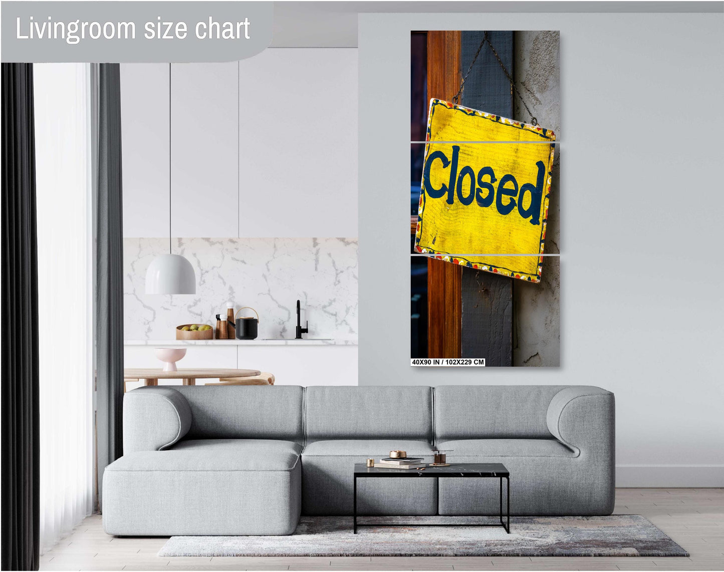 Vintage Closed Sign: Wall Art Print Capturing Closed Wooden Sign in Detail Metal Vintage Wooden Signage NC Aluminum/Acrylic/Metal/Canvas