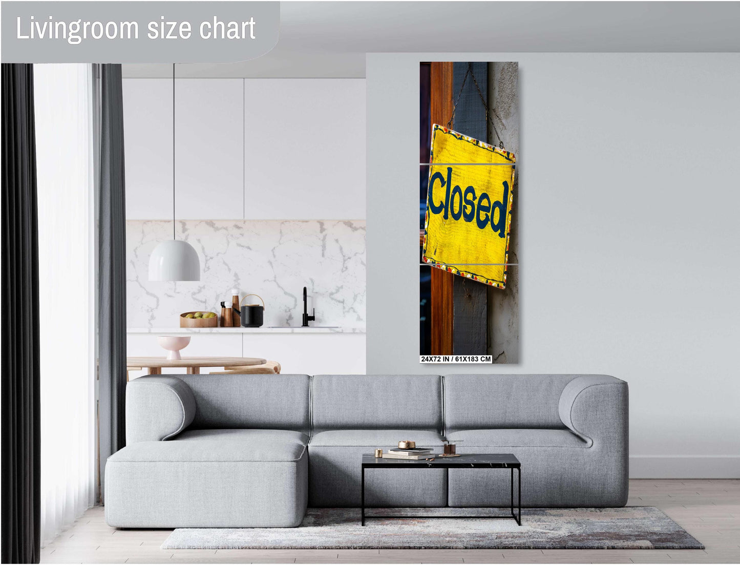 Vintage Closed Sign: Wall Art Print Capturing Closed Wooden Sign in Detail Metal Vintage Wooden Signage NC Aluminum/Acrylic/Metal/Canvas