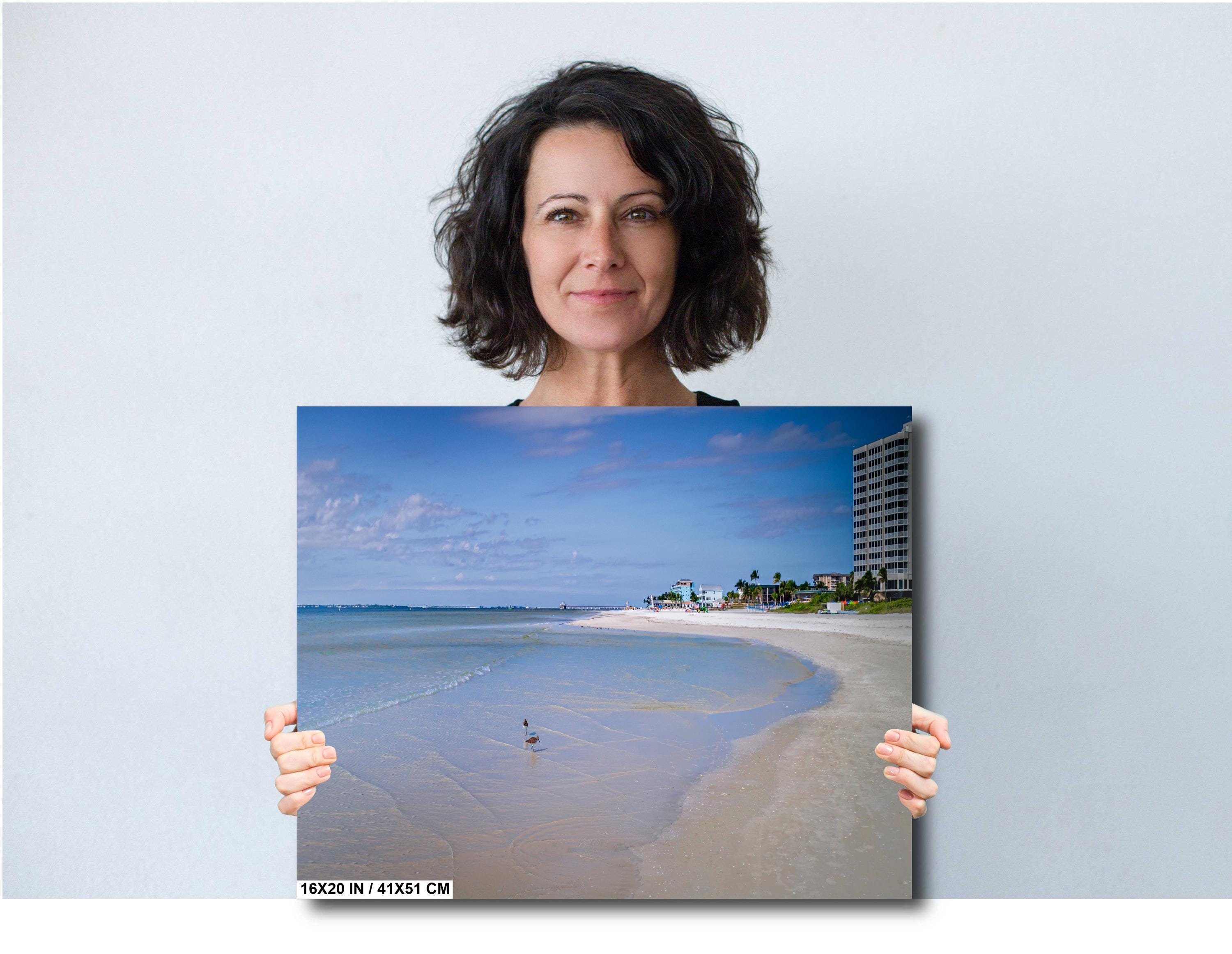Fort Myers Beach Before The Storm: Print Florida DiamondHead Beach Resort in Fort Myers, Florida Seascape Wall Art Aluminum/Metal/Canvas