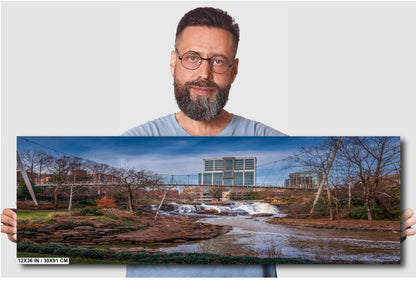 Greenville's Iconic Liberty Bridge: Falls Park on the Reedy Greenville, South Carolina Wall Art Print Aluminum/Acrylic/Metal/Canvas