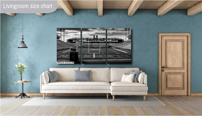 Clemson Tigers Stadium - Black & White Clemson Memorial Stadium Art Print