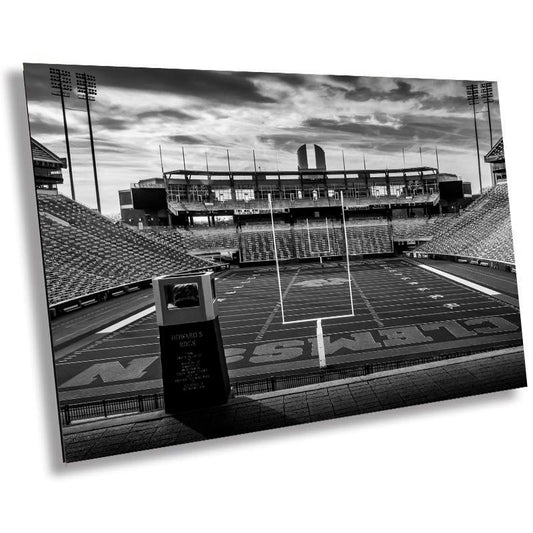 Clemson Tigers Stadium - Black & White Clemson Memorial Stadium Art Print