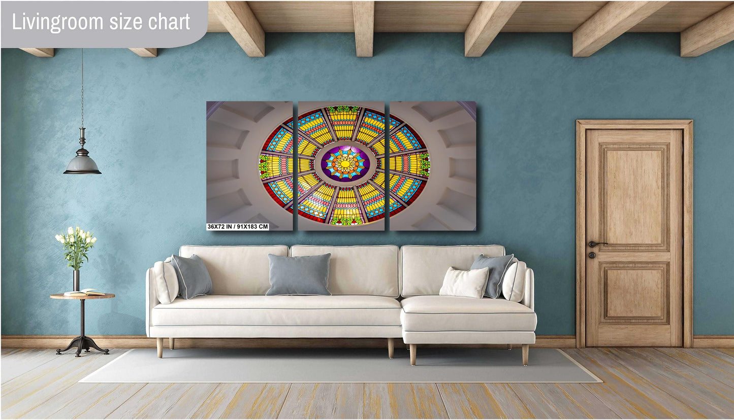 Old Florida Capitol Dome: Print Wall Art Inside Looking Up Shot Historic Dome Interior Tallahassee Metal/Acrylic/Aluminum/Canvas Home Decor