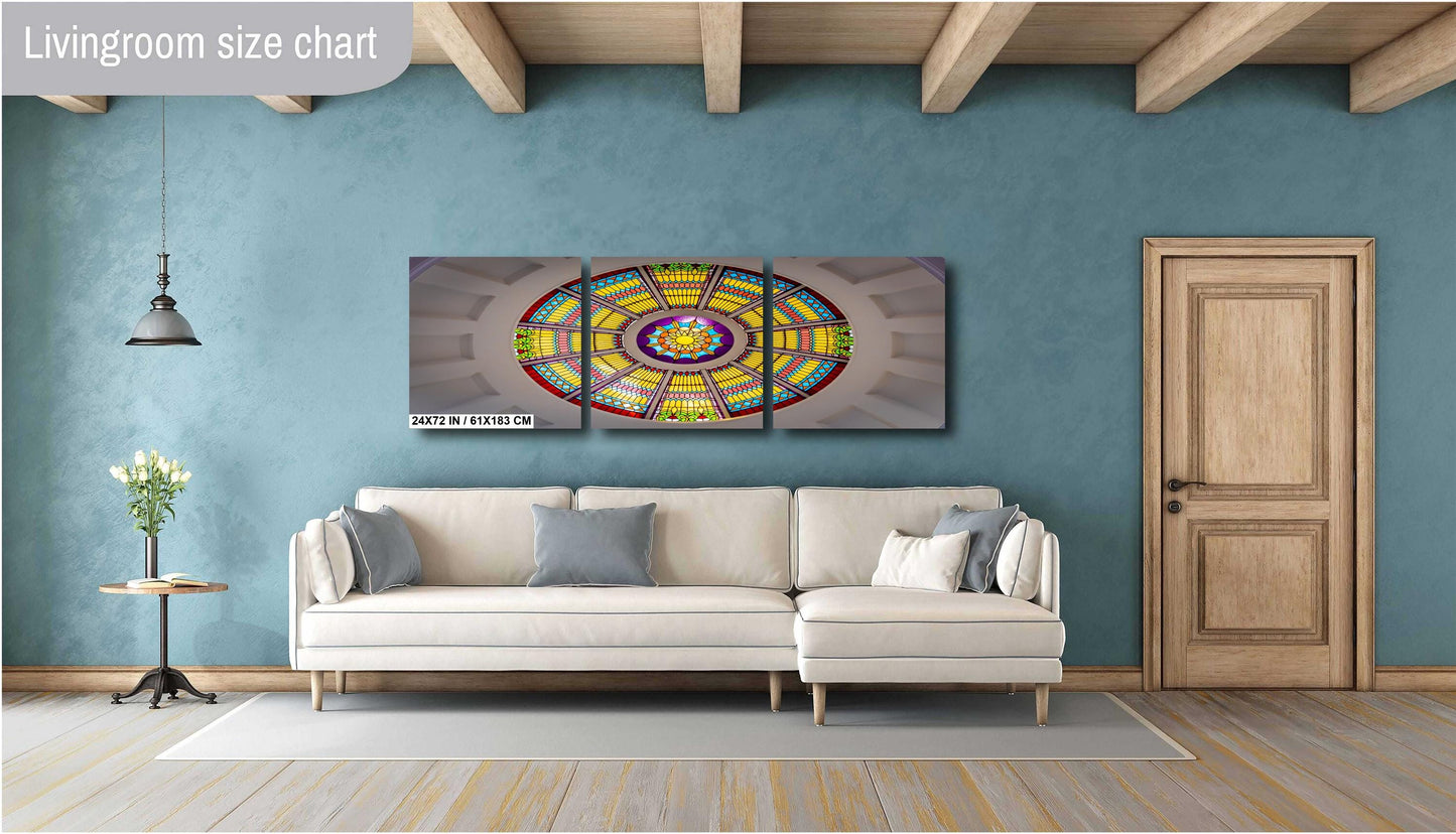 Old Florida Capitol Dome: Print Wall Art Inside Looking Up Shot Historic Dome Interior Tallahassee Metal/Acrylic/Aluminum/Canvas Home Decor