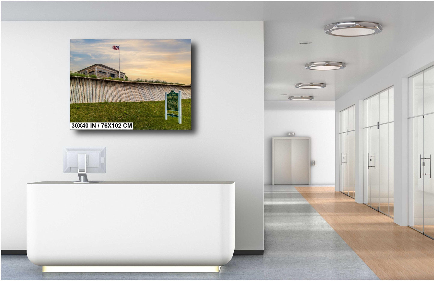 Fort Holmes Sign: Mackinac Island Historical Photography Wall Art