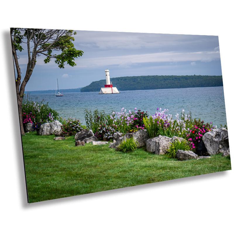 Mackinac Island: Round Light, Michigan Nautical Photography Wall Art