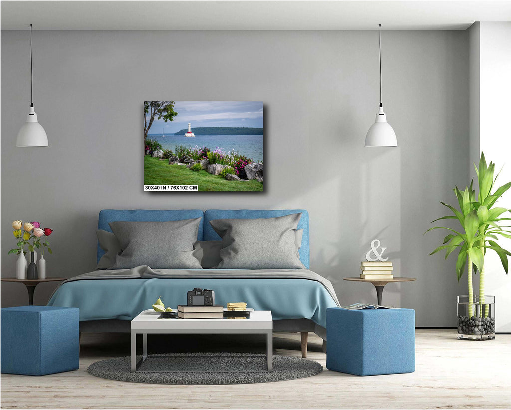 Mackinac Island: Round Light, Michigan Nautical Photography Wall Art