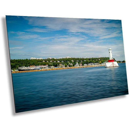 Mackinac Lighthouse: Round Island Passage Light Nautical Photography Wall Art