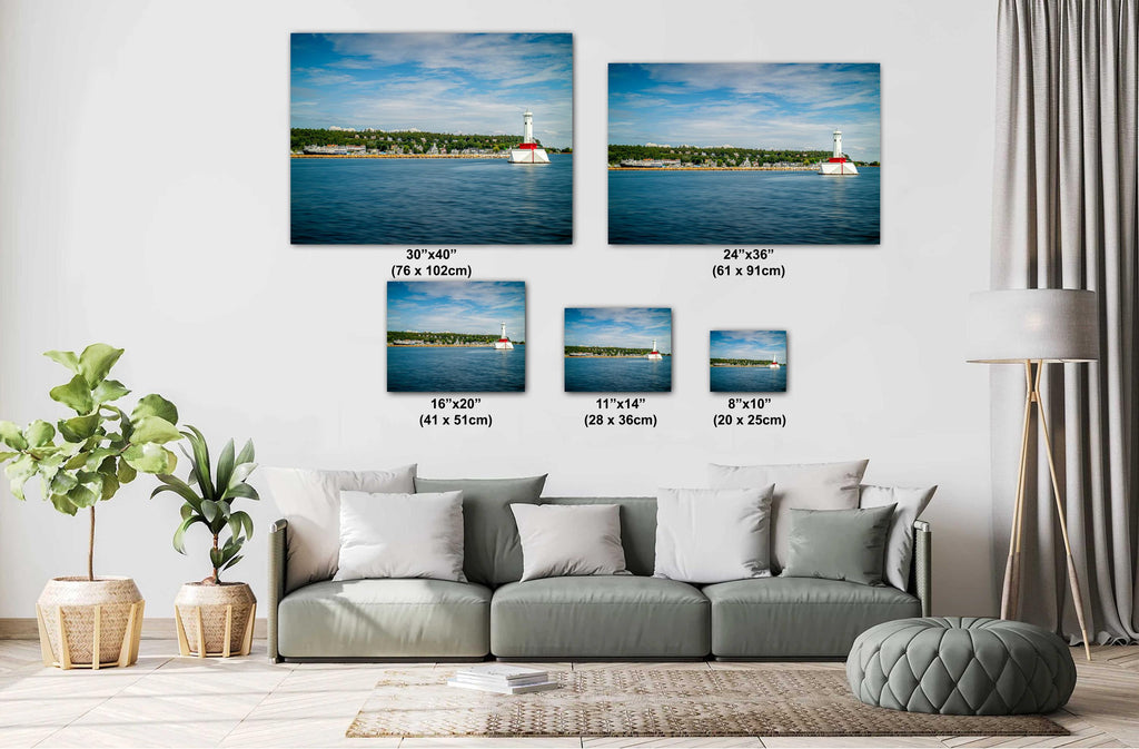 Mackinac Lighthouse: Round Island Passage Light Nautical Photography Wall Art