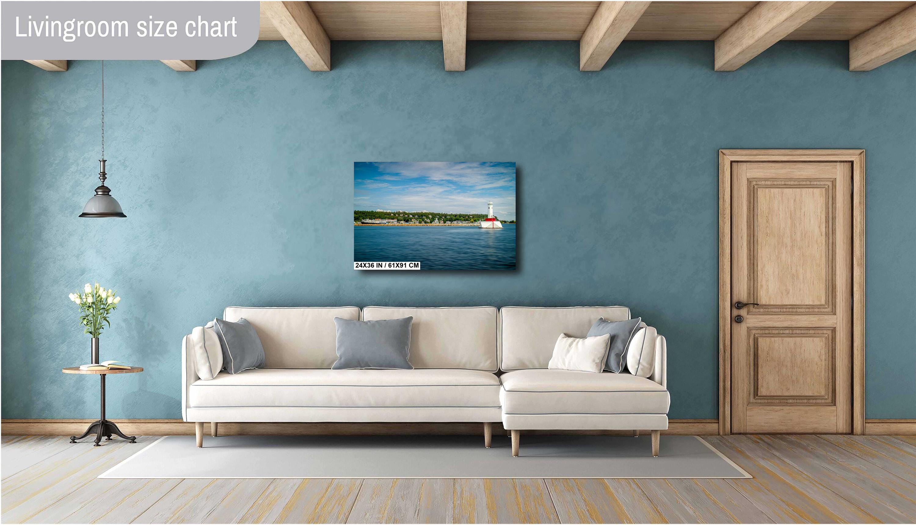Mackinac Lighthouse: Round Island Passage Light Nautical Photography Wall Art
