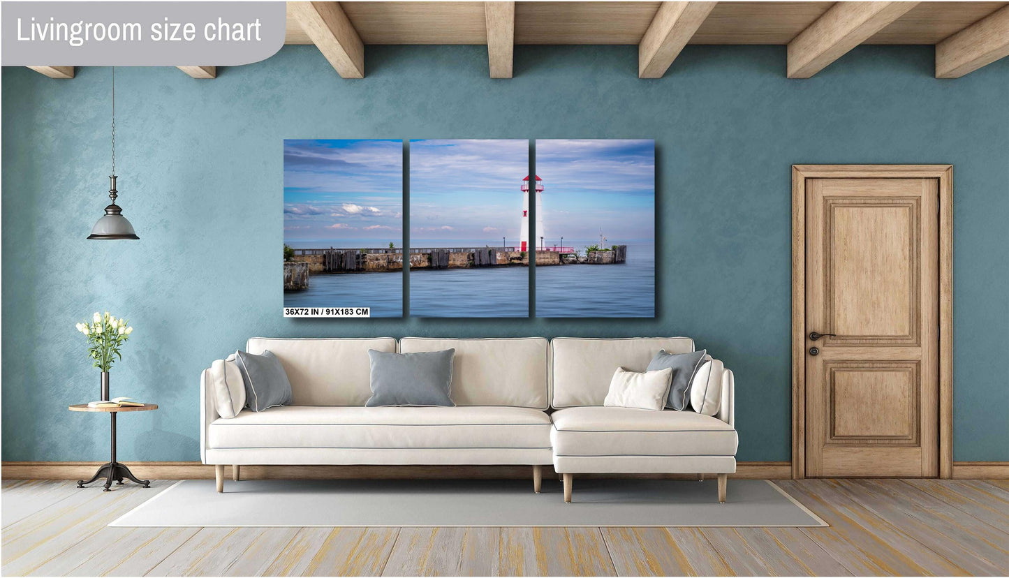 Wawatam Lighthouse Print - St Ignace Michigan Nautical Wall Decor | Modern Art