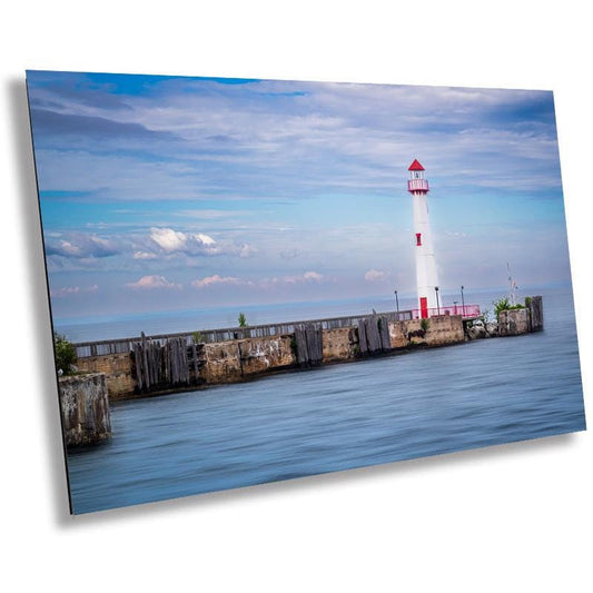 Wawatam Lighthouse Print - St Ignace Michigan Nautical Wall Decor | Modern Art