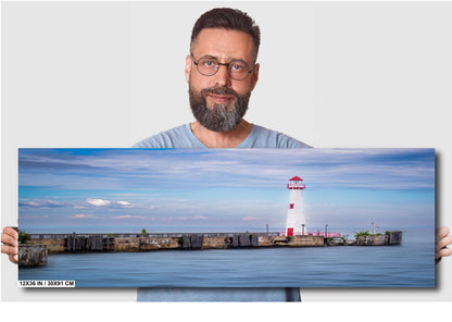 Wawatam Lighthouse Print - St Ignace Michigan Nautical Wall Decor | Modern Art