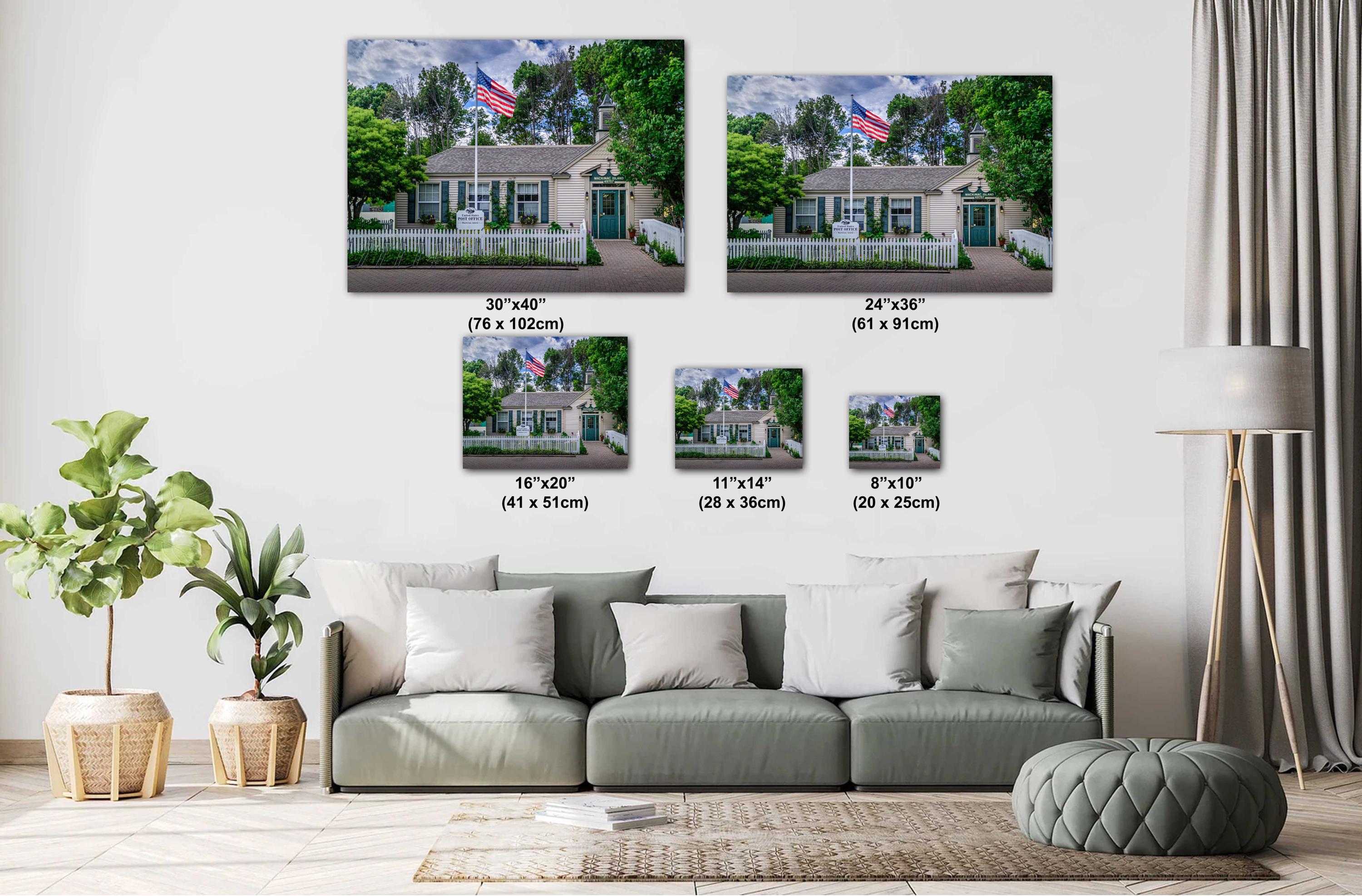 Mackinac Island Post Office: Michigan Historical Landmark Photography Wall Art