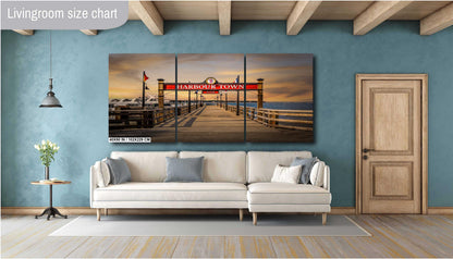 Harbour Town Greetings: Harbour Town Pier Wall Art Print Welcome Hilton Head Island South Carolina Seascape Aluminum/Acrylic/Metal/Canvas
