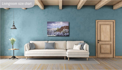 Snowy Saguaro Cactus Print: Arizona Desert Winter Landscape Photography