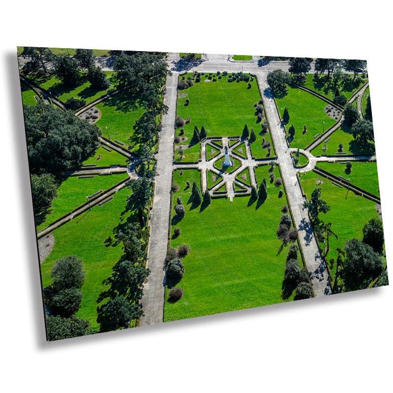 Baton Rouge Capitol Grounds: Observation Tower view from the Capitol Metal Acrylic Print Wall Art Downtown Louisiana Aluminum/Metal/Canvas