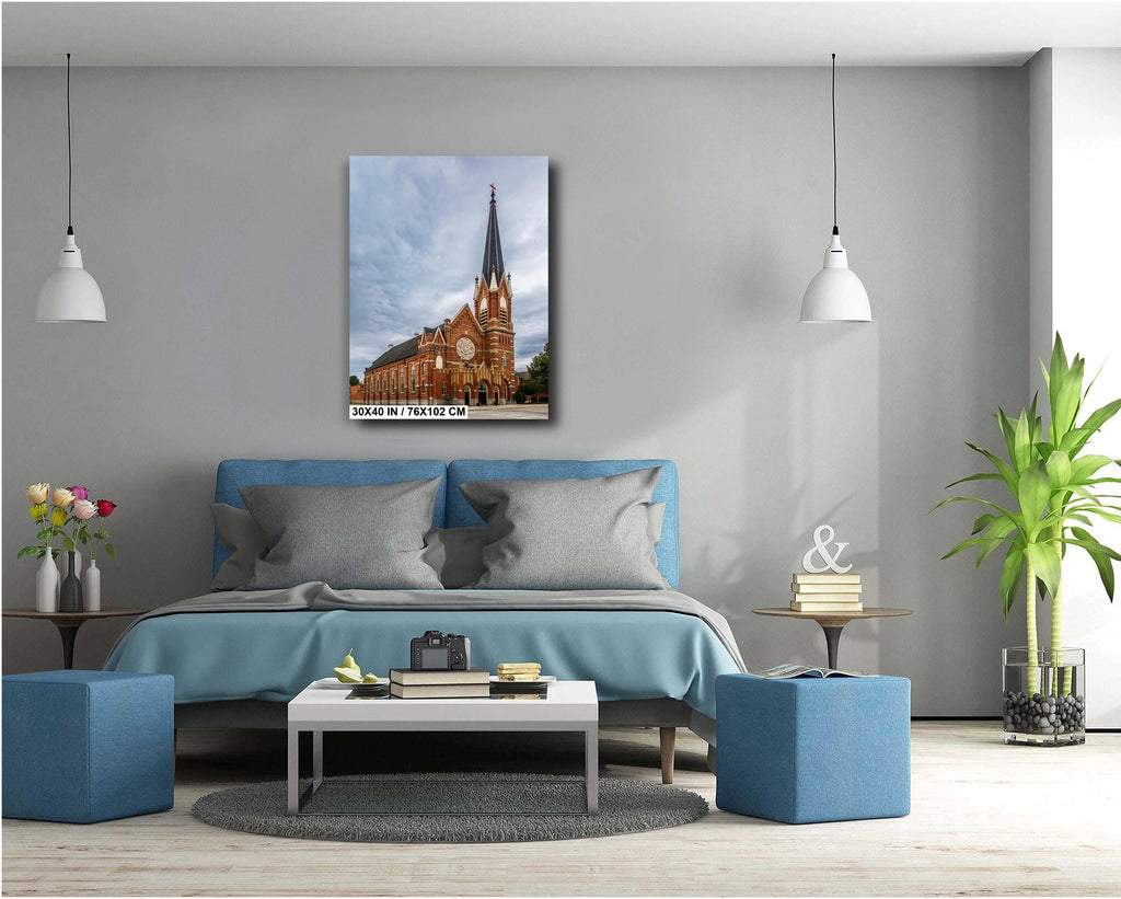 St. Willebrord Catholic Church: Green Bay Gothic Architecture Photography Wall Art