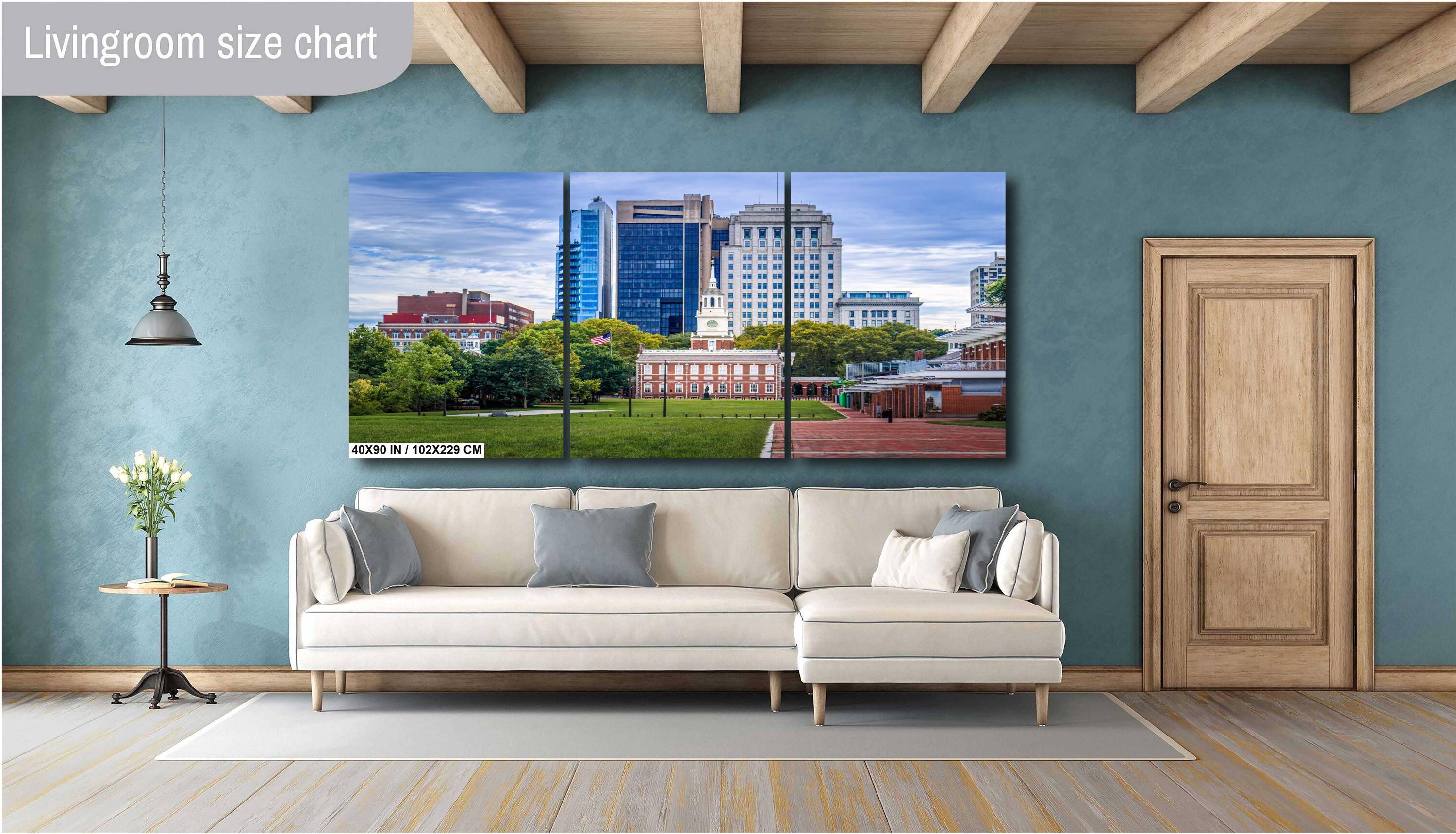 Philadelphia Skyline Print: Independence Hall, Urban Cityscape Wall Art