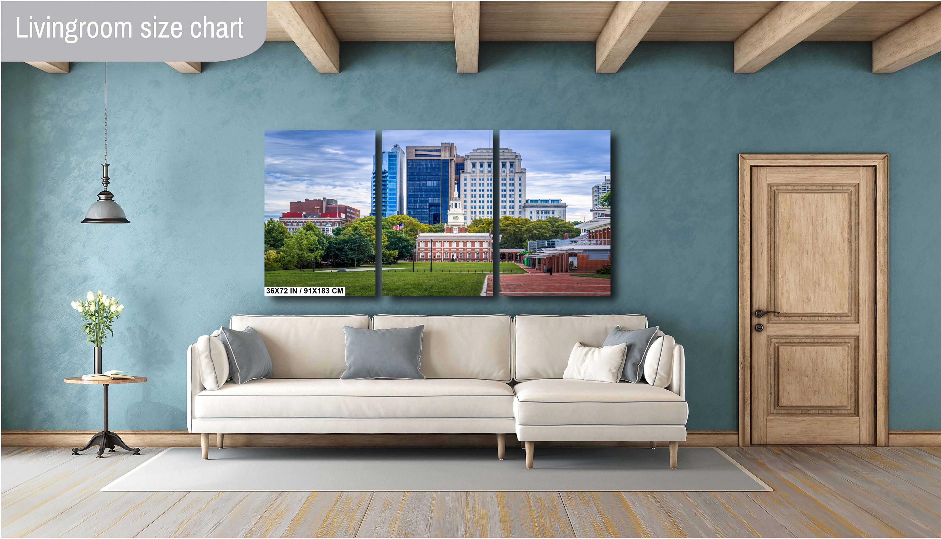 Philadelphia Skyline Print: Independence Hall, Urban Cityscape Wall Art