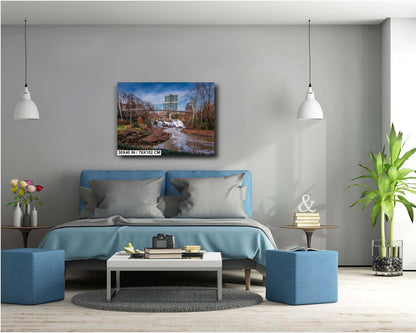 Greenville's Iconic Liberty Bridge: Falls Park on the Reedy Greenville, South Carolina Wall Art Print Aluminum/Acrylic/Metal/Canvas