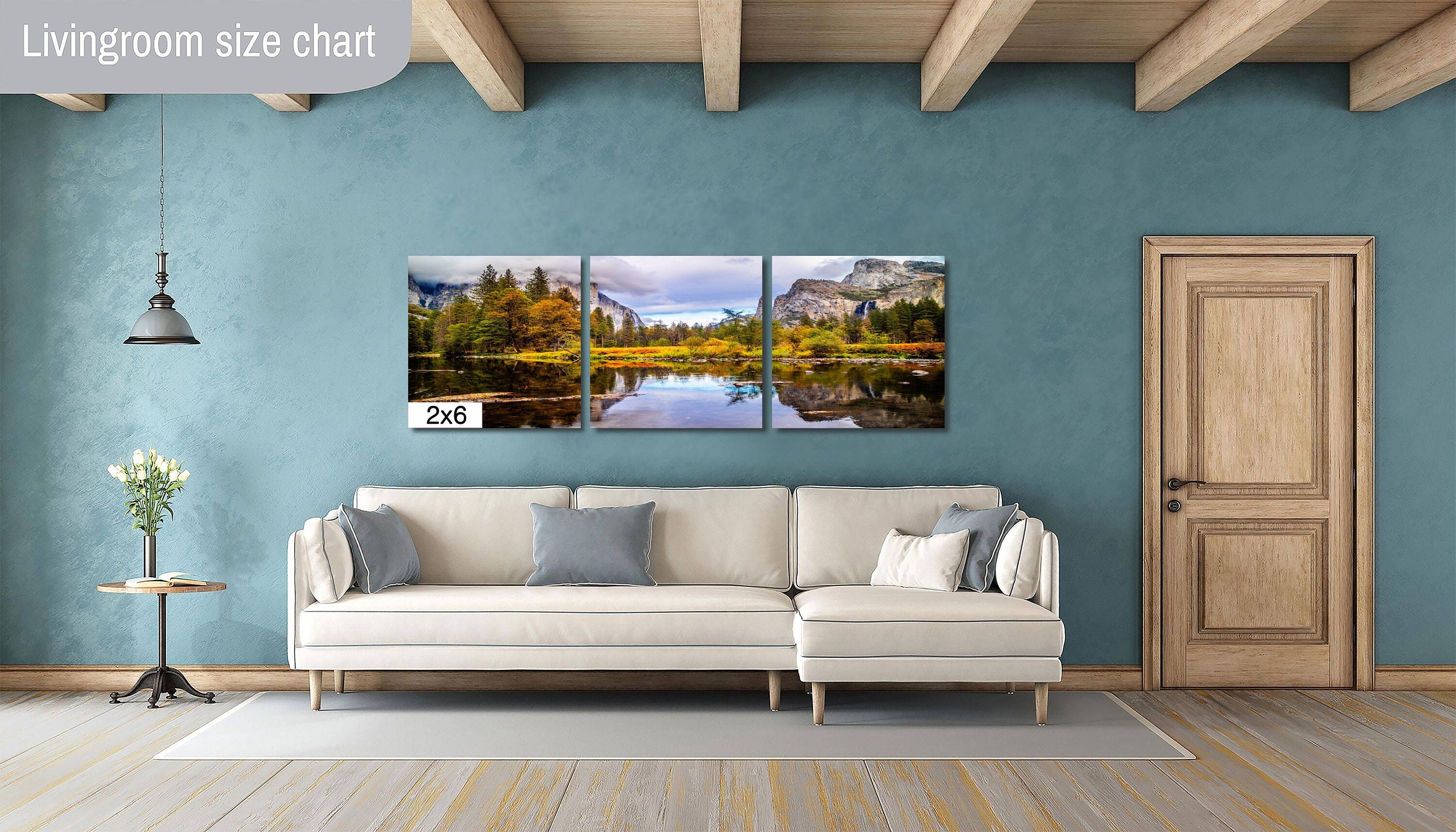 Yosemite Autumn Wall Art – Stormy Valley View Photography with Fall Colors Decor