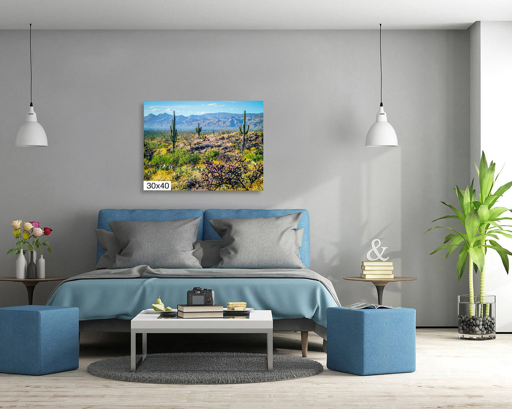 Desert Tapestry: Saguaro National Park East Arizona Cactus Photography Wall Art